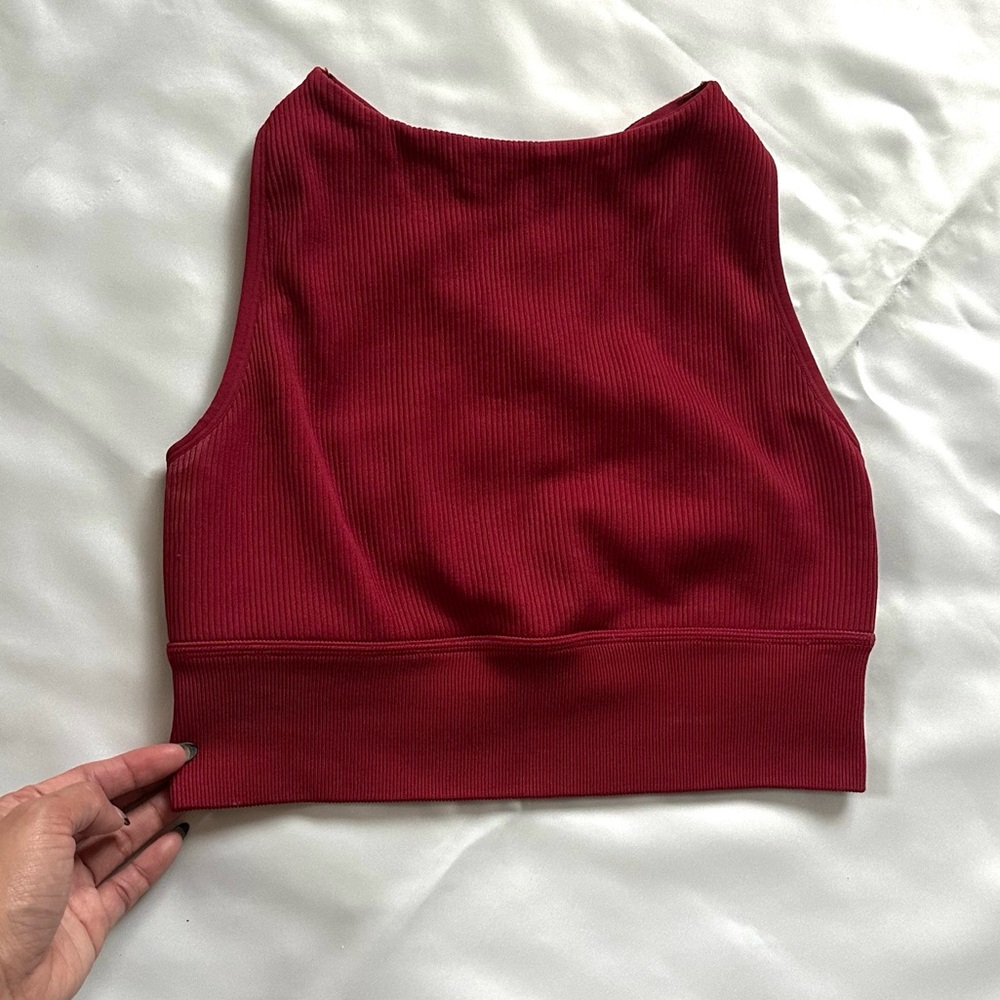 BETSEY JOHNSON💋 WORKOUT TOP Stretch Knit Crop Racerback Size Large